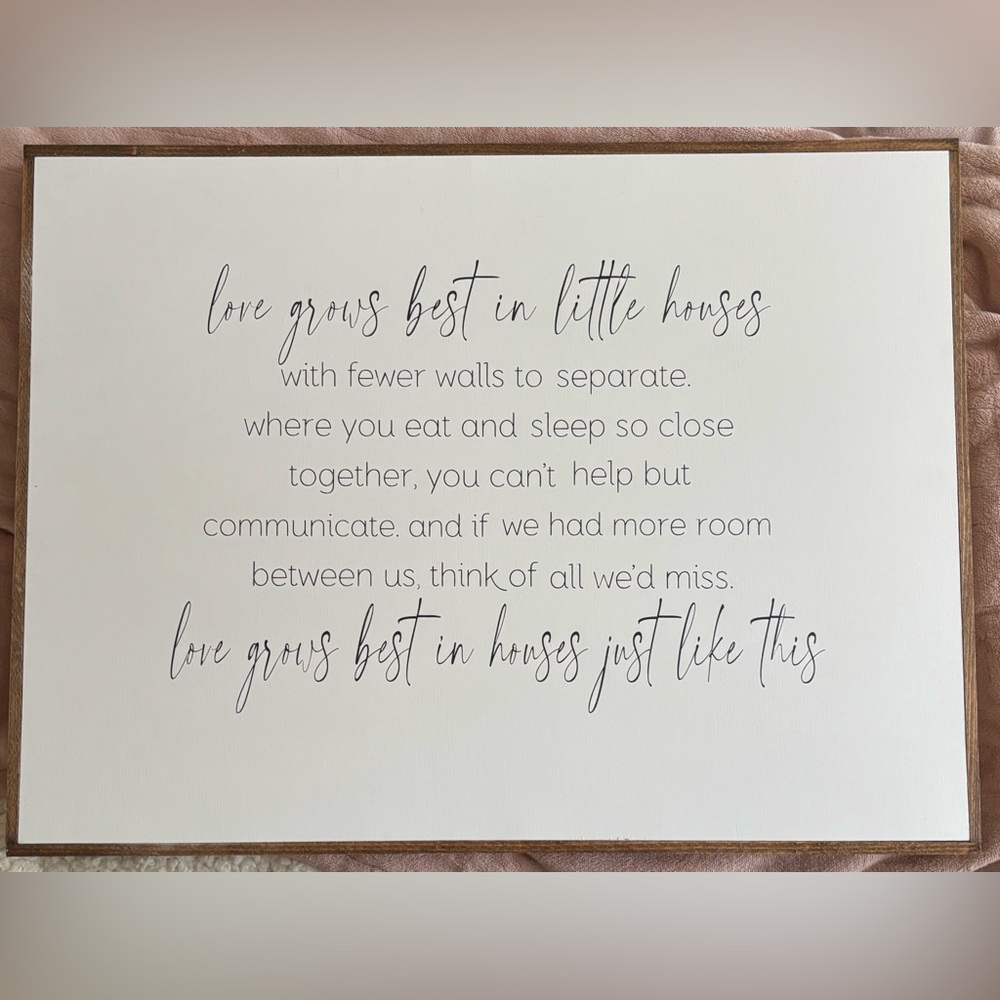 23.5x18.5 inch Love Grows Best Wall Art